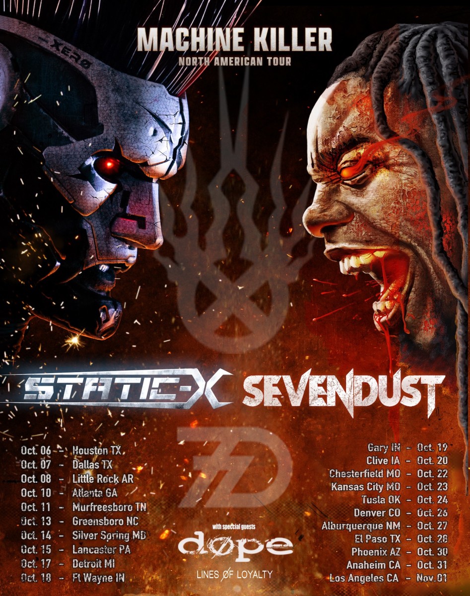 Sevendust, StaticX and Dope team up for Machine Killer U.S. tour