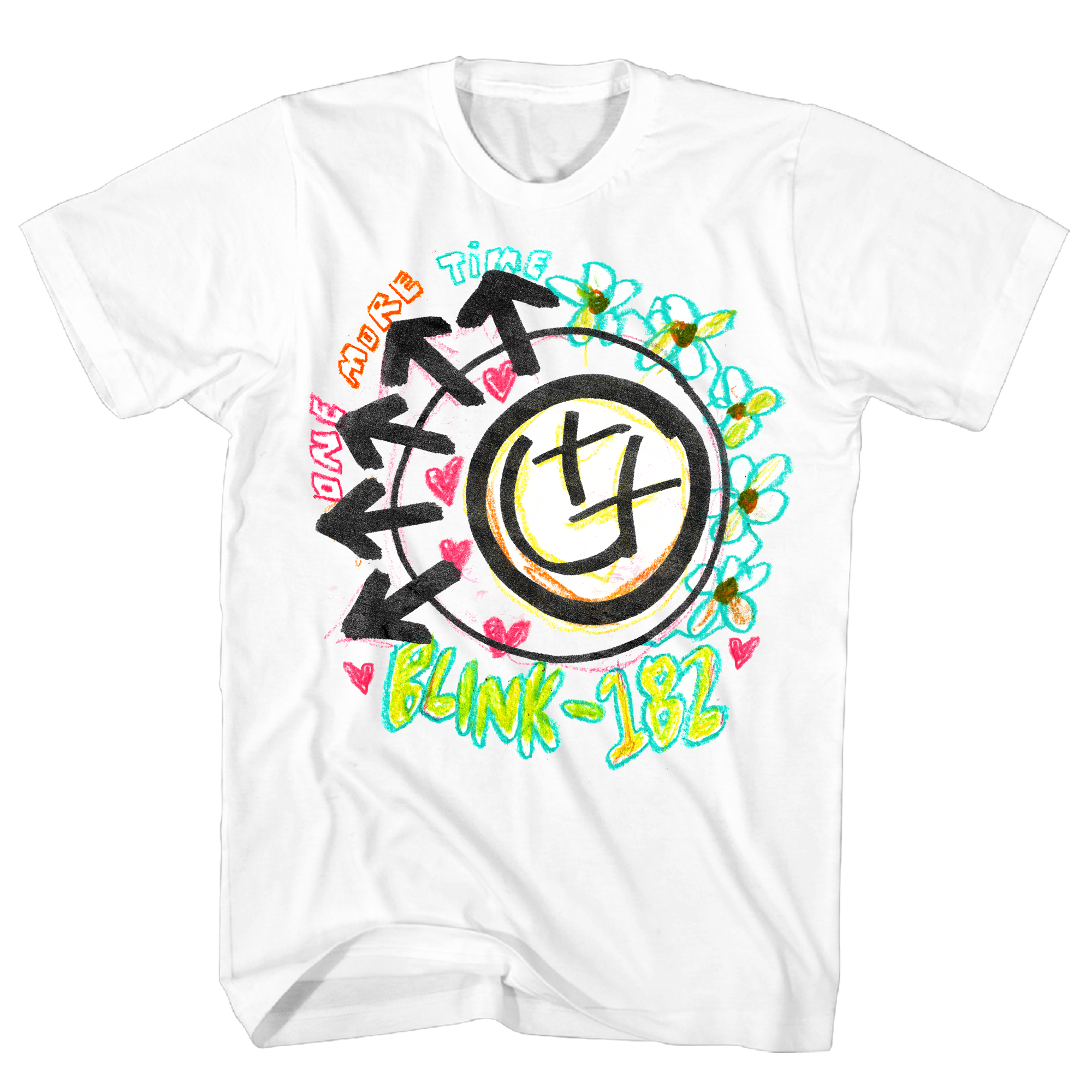 BLINK 182 WHITE CRAYON T-SHIRT