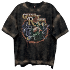 GUNS N ROSES SKELTONS LIVE FRT/BCK CHOCOLATE SPRAY WASH T-SHIRT/GIANT VINTAGE T-SHIRT