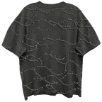 GUNS N ROSES SKULL ROSES FRONT/BCK VINTAGE BLACK ENZYME WASH T-SHIRT/GIANT VINTAGE T-SHIRT