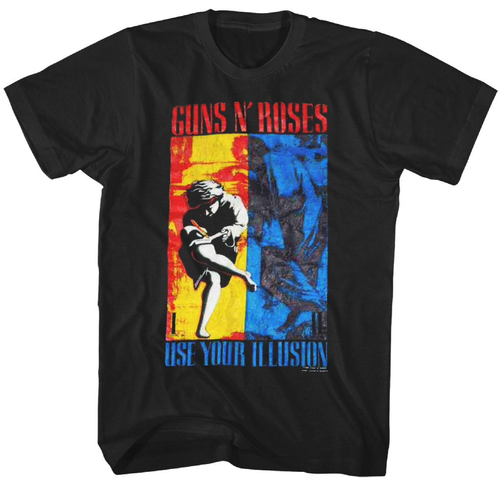 GUNS N ROSES 1991 ILLUSION COMBO T-SHIRT
