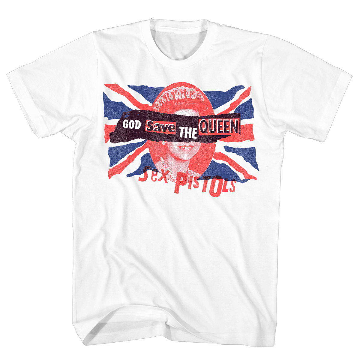 SEX PISTOLS GOD SAVE THE QUEEN WHITE T-SHIRT