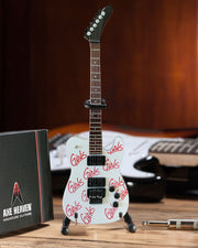 MOTLEY CRUE -  MICK MARS - GIRLS, GIRLS, GIRLS WHITE MINI GUITAR