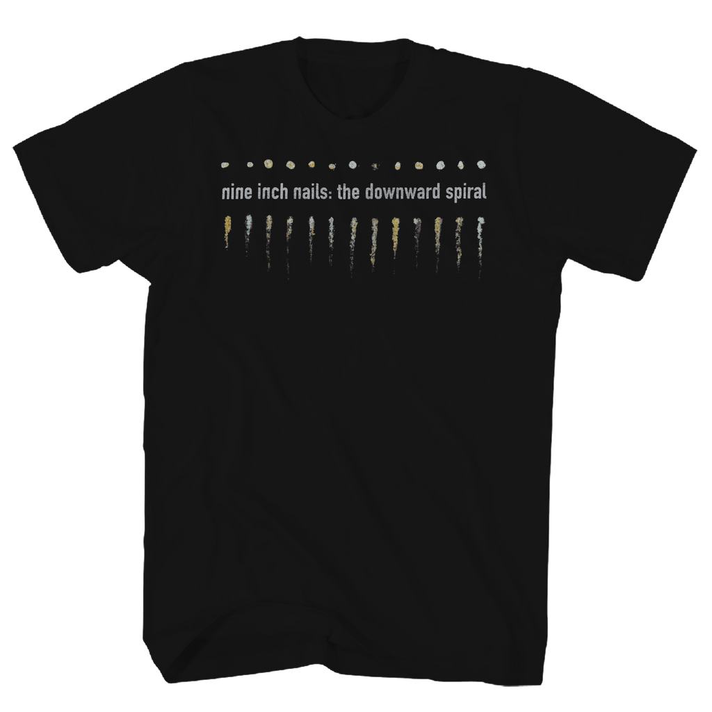 NINE INCH NAILS DOWNWARD SPIRAL FRT/BACK BLACK T-SHIRT