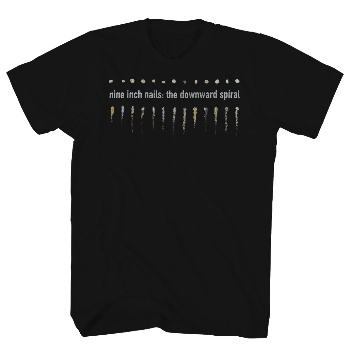 NINE INCH NAILS DOWNWARD SPIRAL FRT/BACK BLACK T-SHIRT