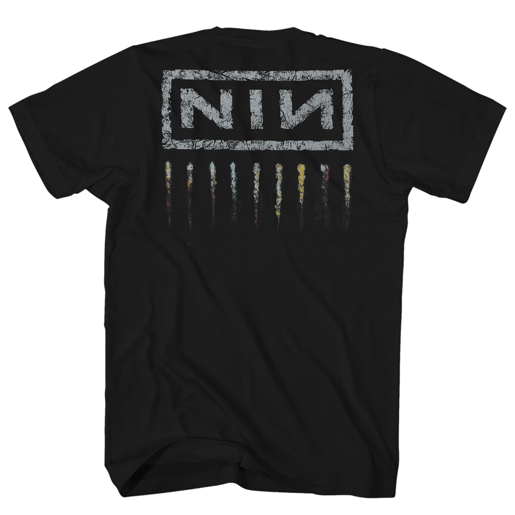 NINE INCH NAILS DOWNWARD SPIRAL FRT/BACK BLACK T-SHIRT