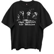 RAGE AGAINST THE MACHINE BAND PHOTO/GIANT VINTAGEIMO BLACK T-SHIRT