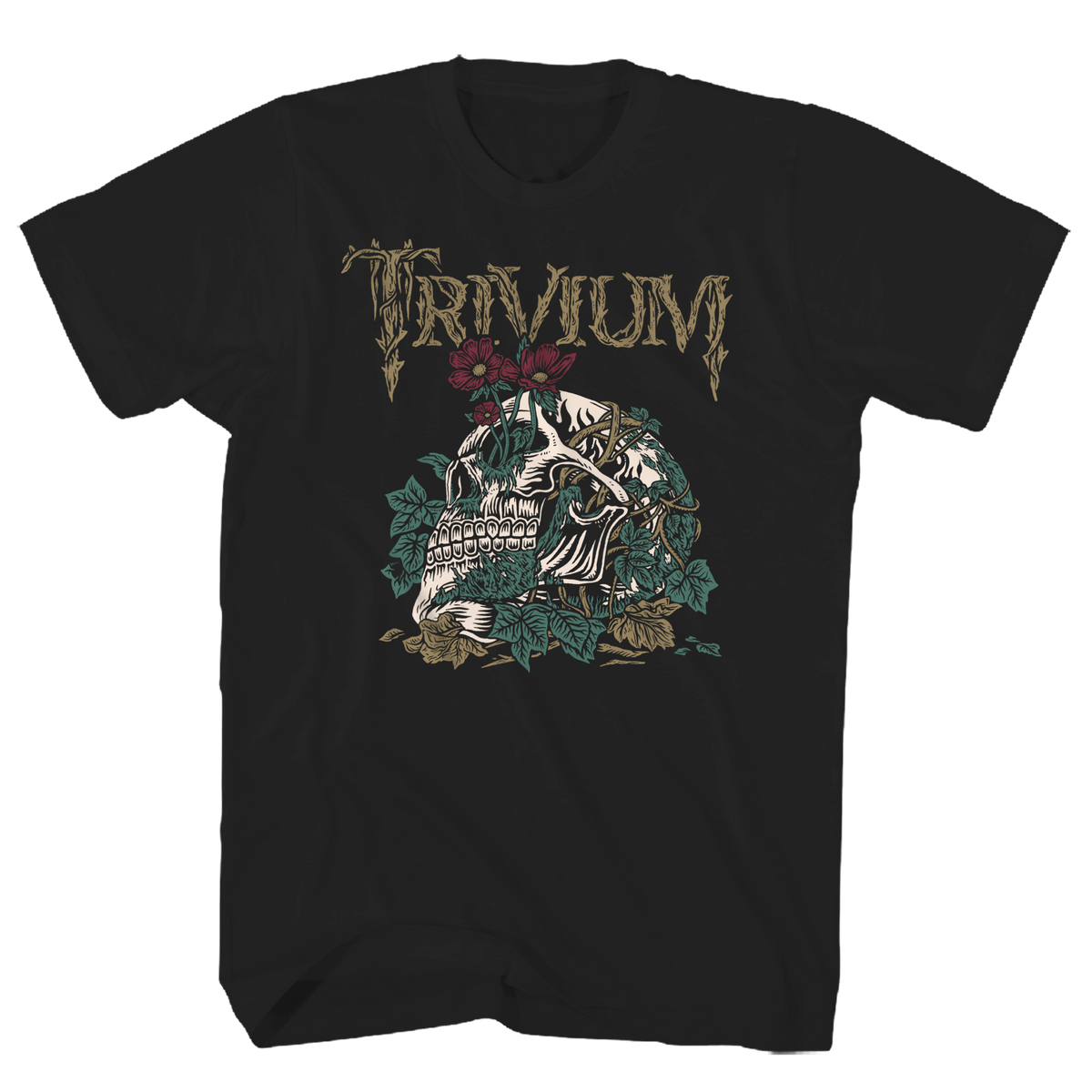 TRIVIUM SKELETON HEAD BLACK T-SHIRT