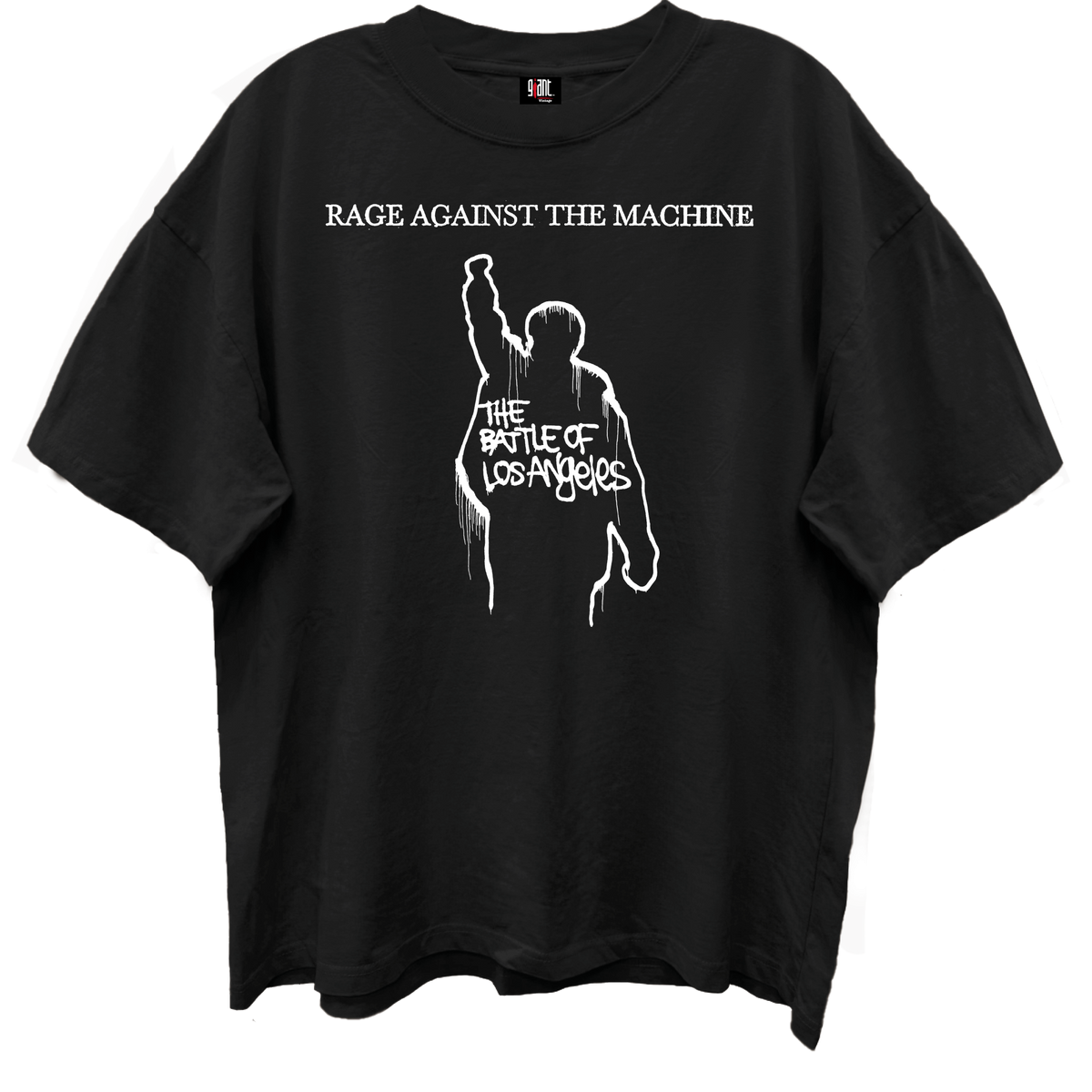 RAGE AGAINST THE MACHINE BATTLE OF LOS ANGELES/GIANT VINTAGEIMO BLACK T-SHIRT