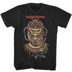SHINEDOWN PLANET ZERO SKULL T-SHIRT