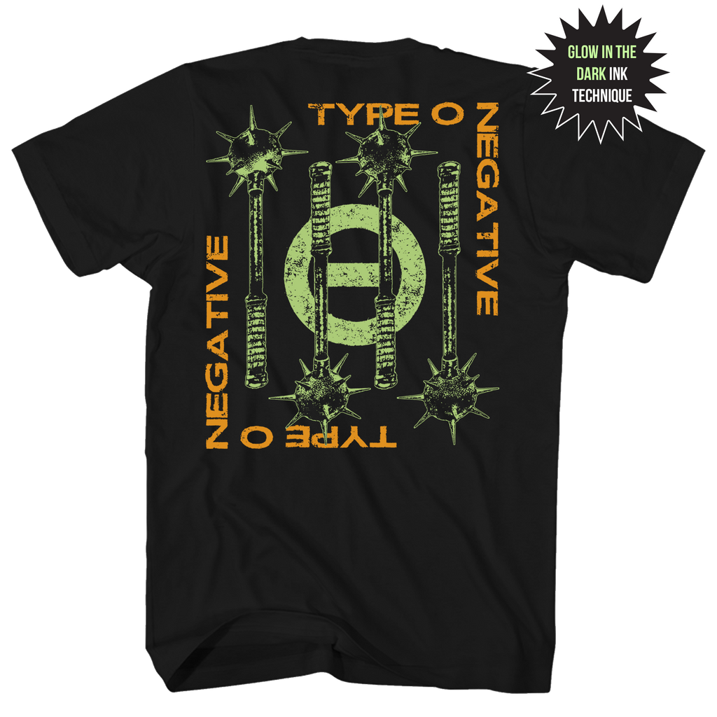 TYPE O NEGATIVE I DONT WANT TO BE ME GLOW IN THE DARK FRT/BACK BLACK T-SHIRT