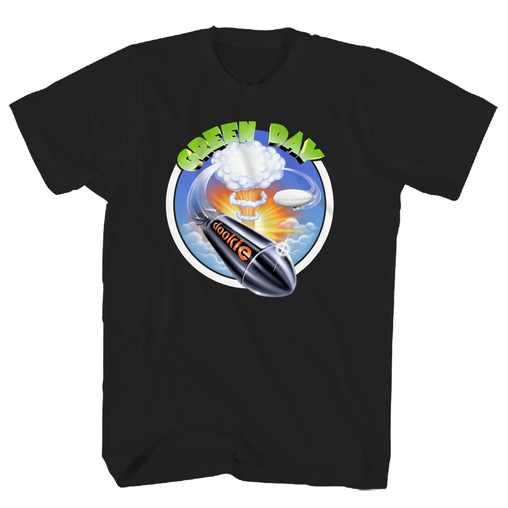 GREEN DAY DOOKIE ROCKET BLACK T-SHIRT