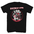 SYSTEM OF A DOWN MUSHROOM PEOPLE BLACK T-SHIRT