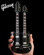 GUNS N' ROSES - SLASH - GIBSON 1966 EDS-1275 DOUBLENECK AGED MINI GUITAR