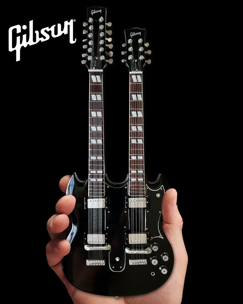 GUNS N' ROSES - SLASH - GIBSON 1966 EDS-1275 DOUBLENECK AGED MINI GUITAR