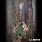 CHEAP TRICK - RICK NIELSEN - LICENSED CHECKERED FLYING V MINI GUITAR REPLICA