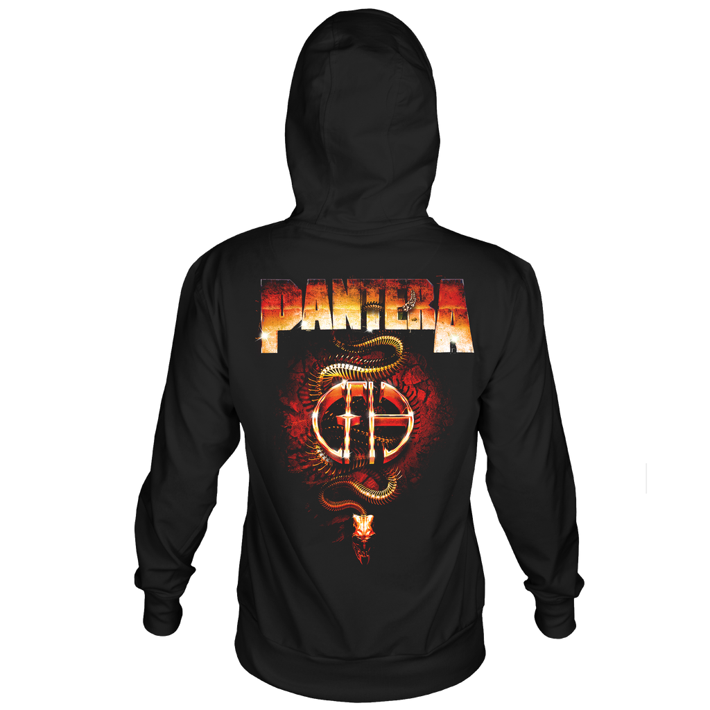 PANTERA BRASS SNAKE BLACK HOODIE