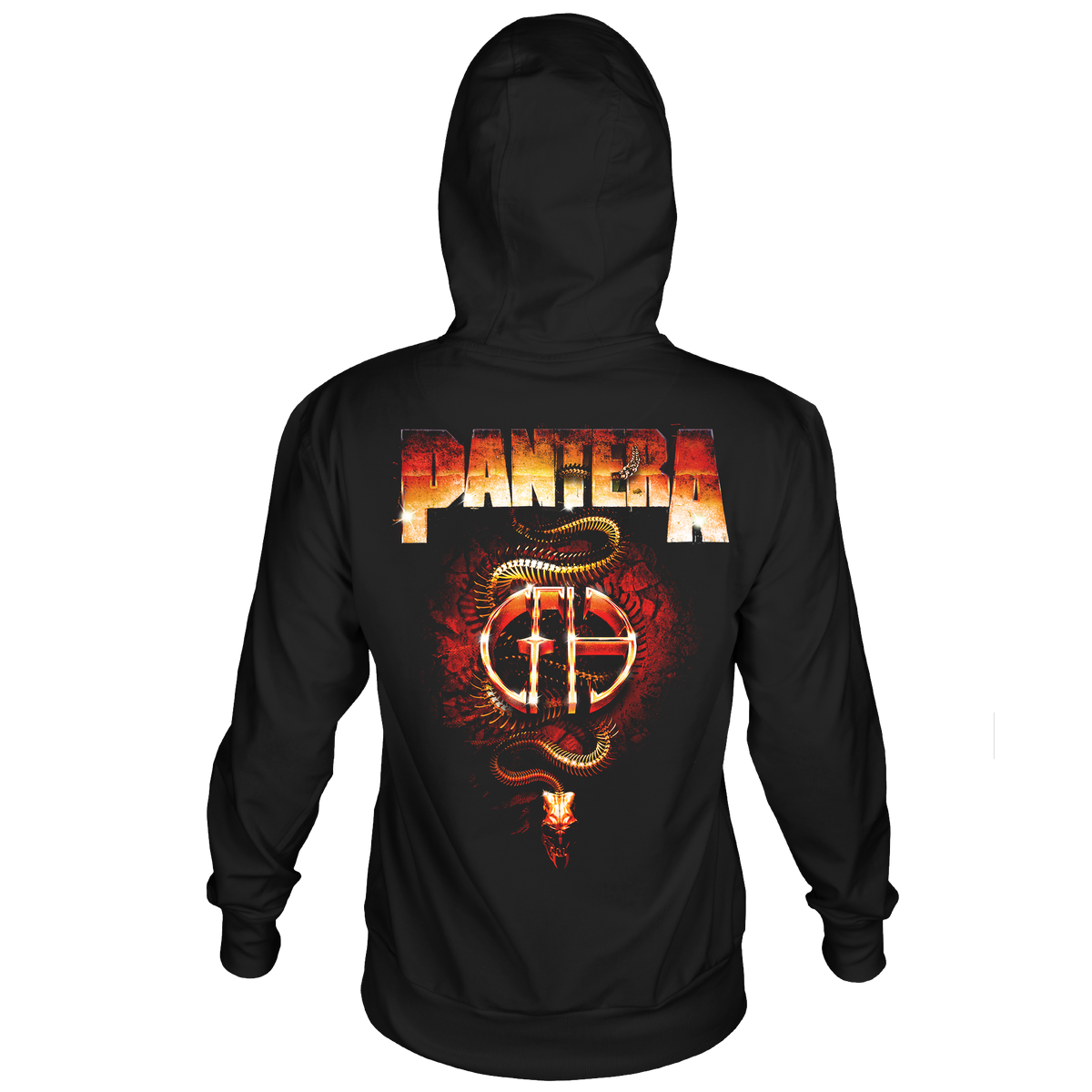 PANTERA BRASS SNAKE BLACK HOODIE