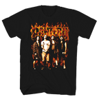PANTERA FLAMES BAND PHOTO FRT/BACK BLACK T-SHIRT