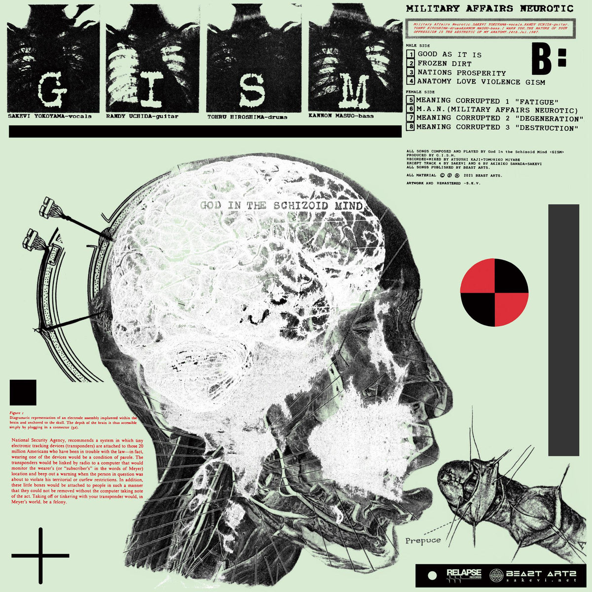 G.I.S.M. 'MILITARY AFFAIRS NEUROTIC' LP (Reissue)
