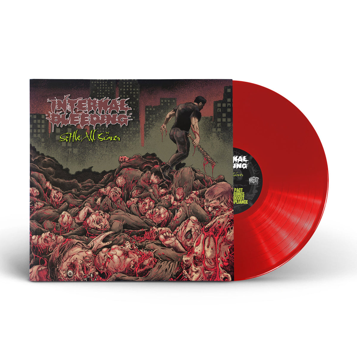INTERNAL BLEEDING 'SETTLE ALL SCORES' LP (Clear Red Vinyl)