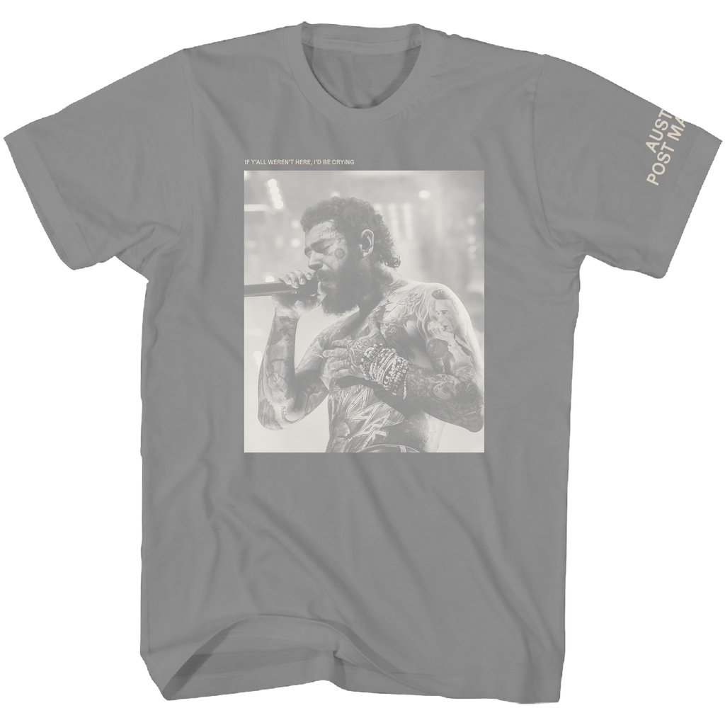 POST MALONE GRAY PHOTO  F/SL T-SHIRT