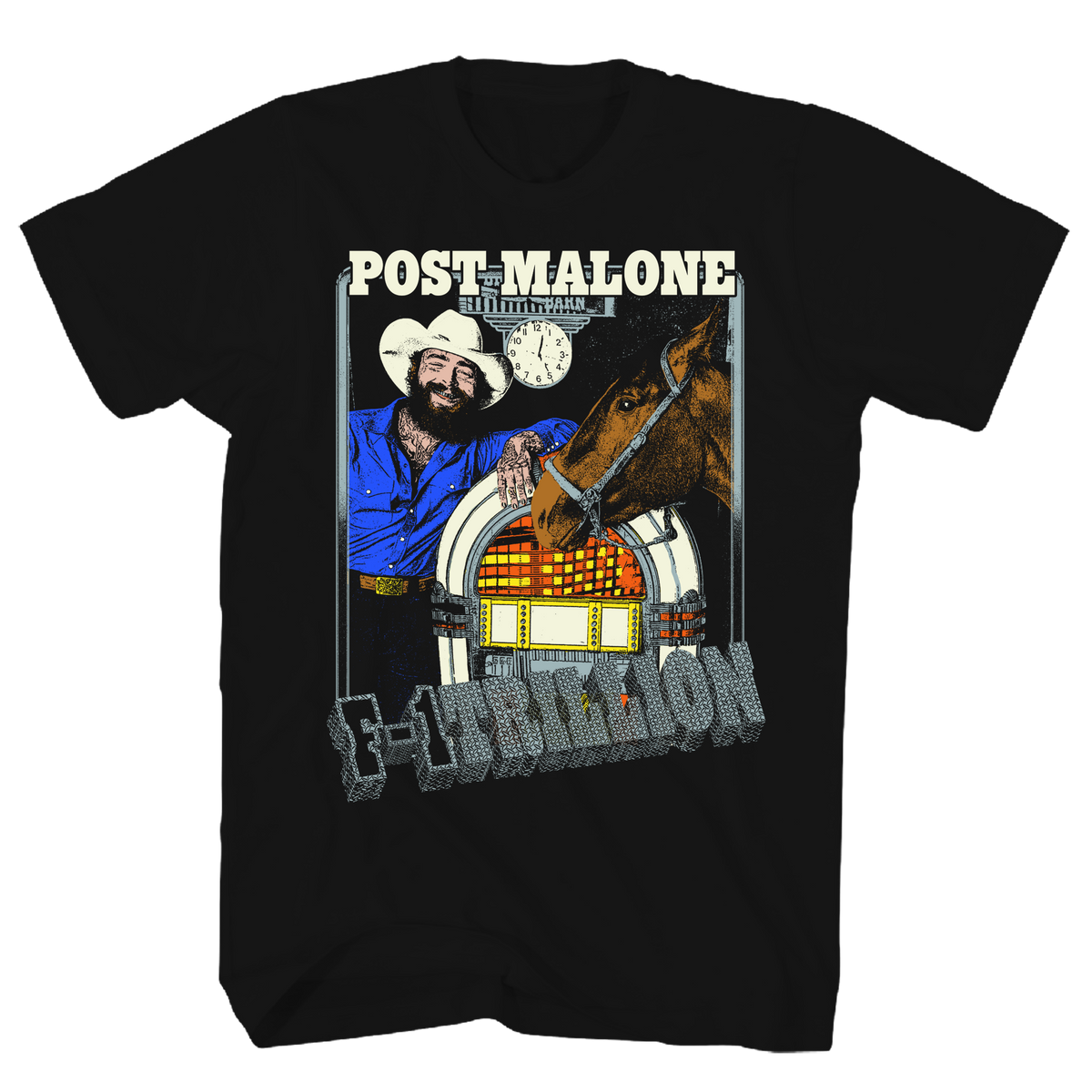 POST MALONE F1 TRILLION BLACK T-SHIRT