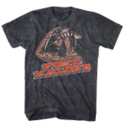 POST MALONE SIDE PROFILE BLACK MINERAL WASH T-SHIRT