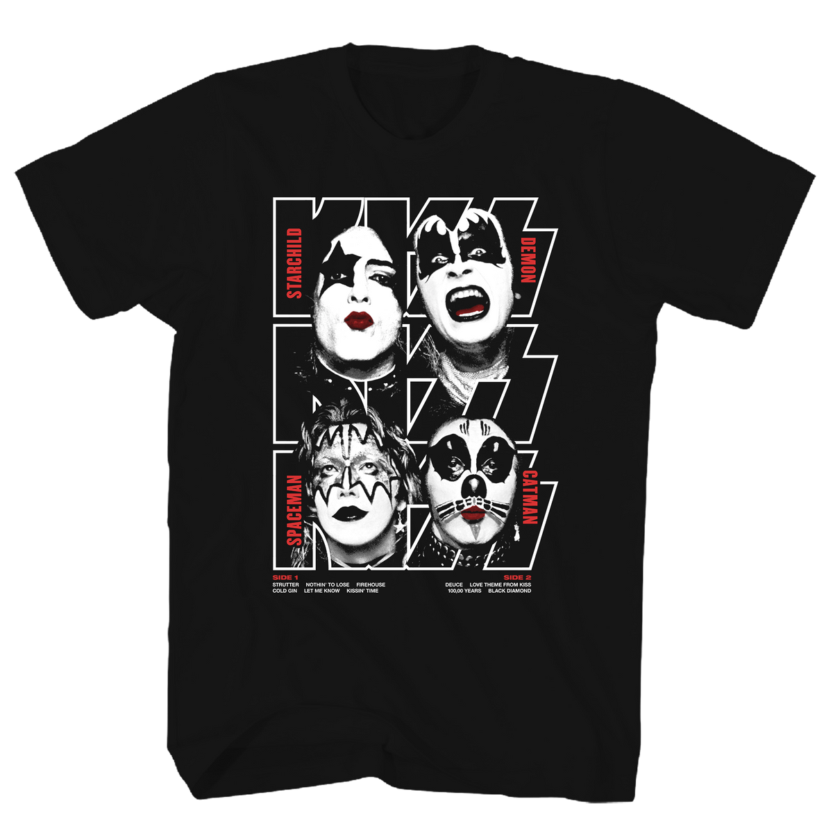 KISS DEBUT ALBUM BLACK T-SHIRT