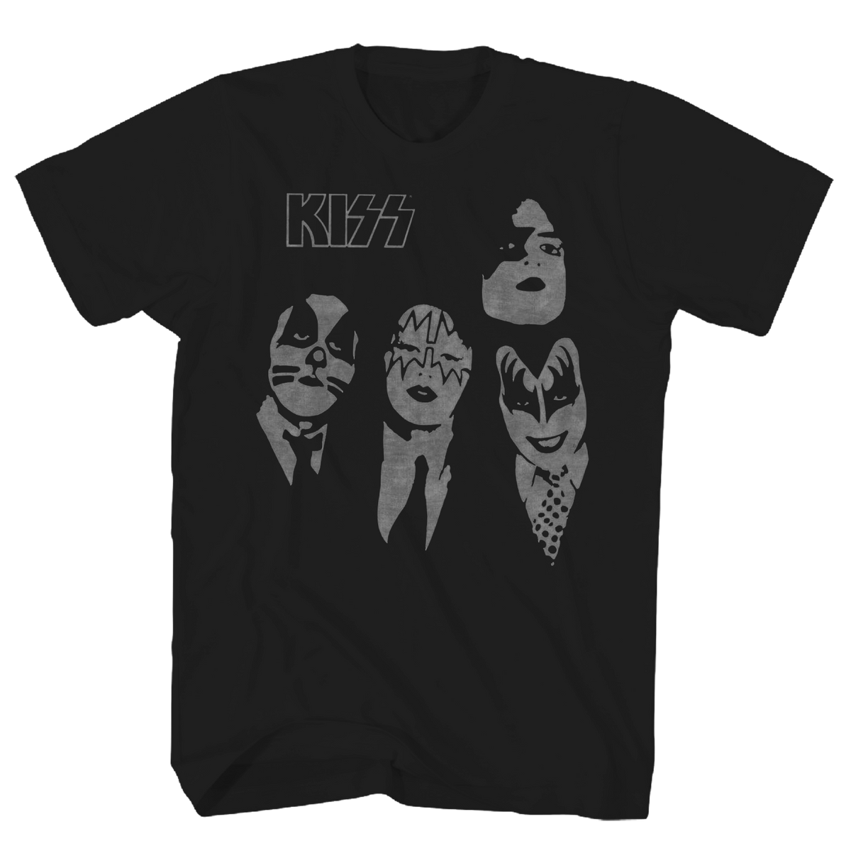 KISS DRESSED TO KILL FACES BLACK T-SHIRT