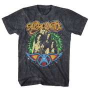 AEROSMITH SWEET EMOTION US TOUR BLACK MINERAL WASH  T-SHIRT