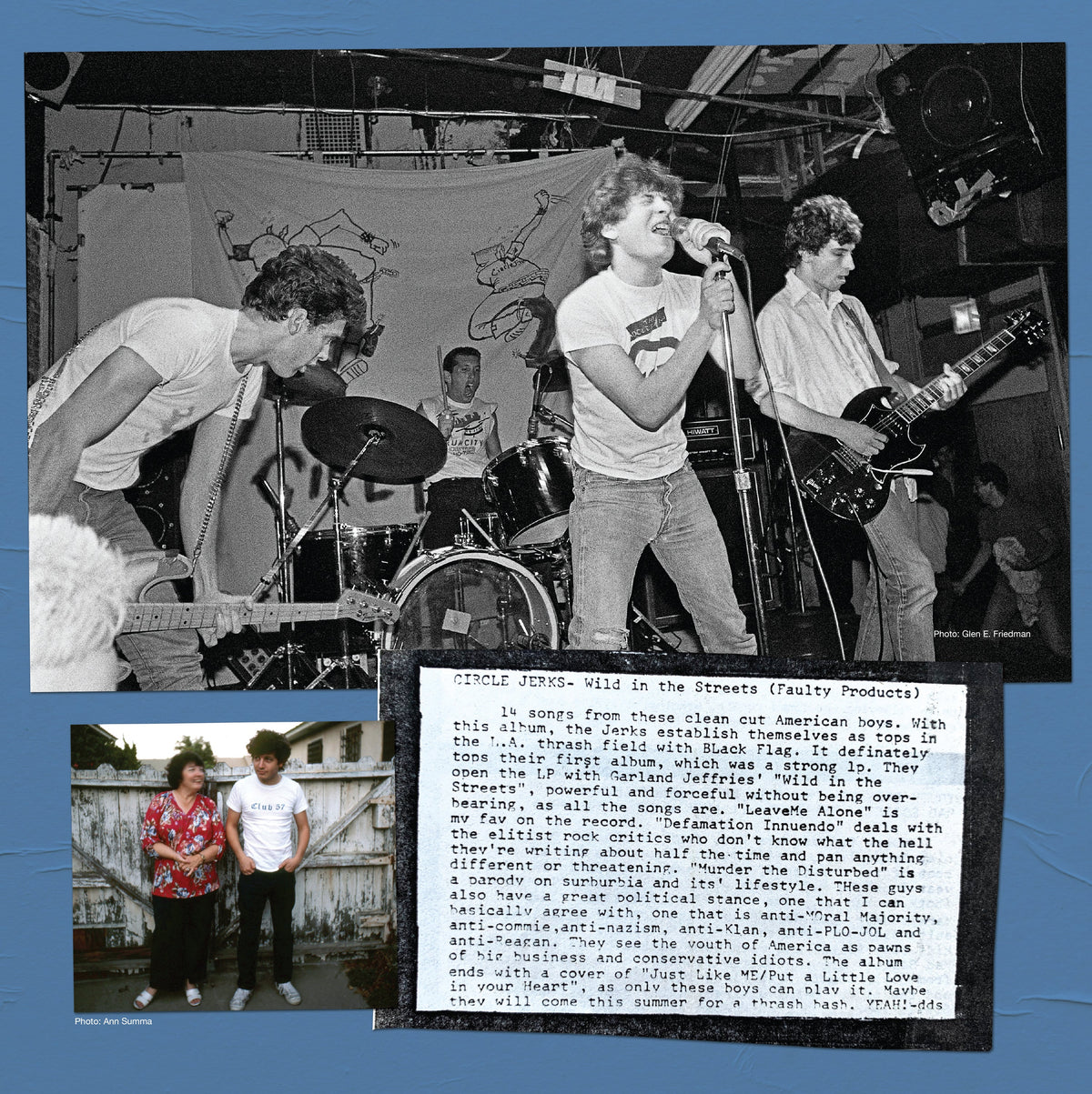 CIRCLE JERKS 'WILD IN THE STREETS' LP (Limited Edition ' Only 1000 Made, 40th Anniversary, White & Pink Vinyl)