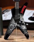 PANTERA - DEAN DIMEBAG -  THE GREAT SOUTHERN TRENDKILL BLACK & WHITE MINI GUITAR
