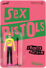 SEX PISTOLS REACTION WAVE 2 - JOHNNY ROTTEN ACTION FIGURE (NEVER MIND THE BOLLOCKS) BOX