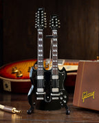 GUNS N' ROSES - SLASH - GIBSON 1966 EDS-1275 DOUBLENECK AGED MINI GUITAR