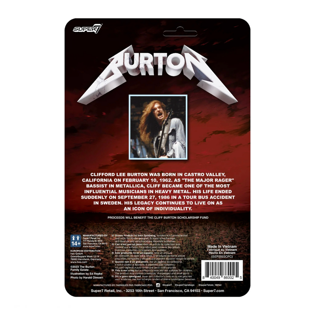 CLIFF BURTON (FLANNEL SHIRT) REACTION FIGURE