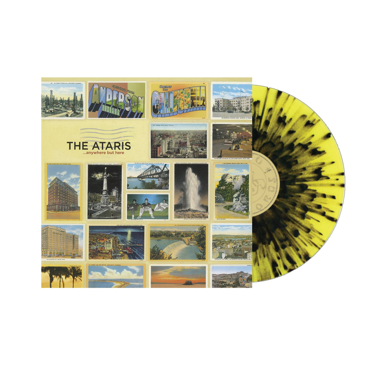 THE ATARIS '...ANYWHERE BUT HERE' LP (Yellow/Black Splatter Vinyl)
