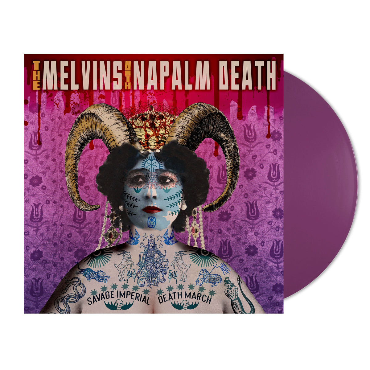 MELVINS & NAPALM DEATH ‘SAVAGE IMPERIAL DEATH MARCH’ LP (Orchid Vinyl)