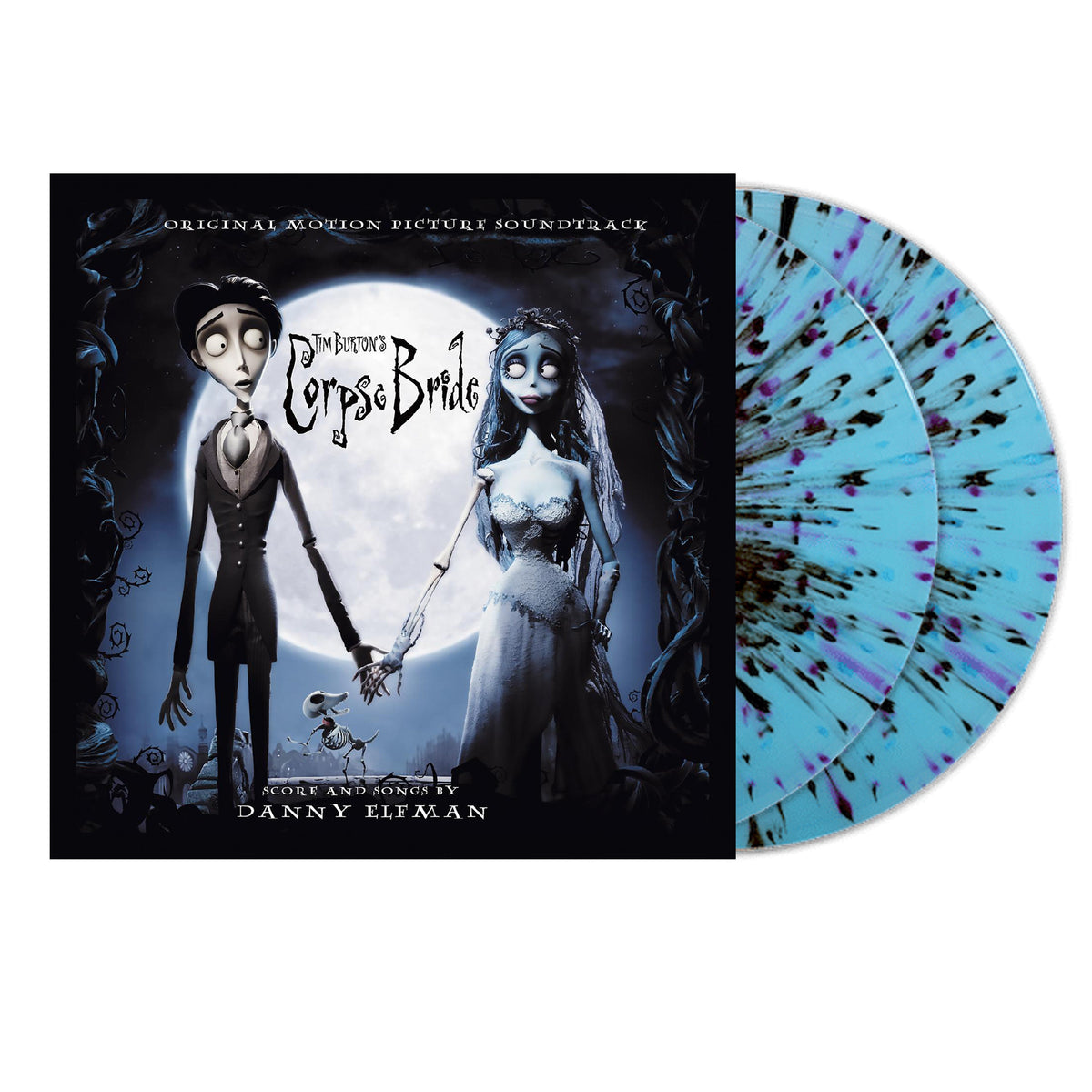 CORPSE BRIDE SOUNDTRACK 2LP (Blue Moon with Purple & Black Ghost Splatter Vinyl)