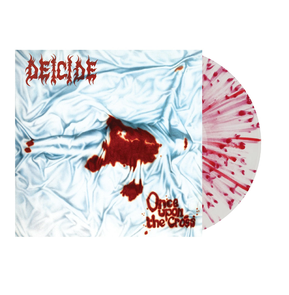 DEICIDE 'ONCE UPON THE CROSS' LP (Remastered, Milky Clear w/Blood Splatter Vinyl)