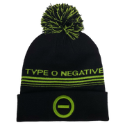 TYPE O NEGATIVE JACQUARD RIBBED POM KNIT HAT