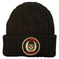 MISFITS EMB.PATCH LOGO RIBBED BLACK ACRYLIC KNIT HAT