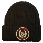MISFITS EMB.PATCH LOGO RIBBED BLACK ACRYLIC KNIT HAT