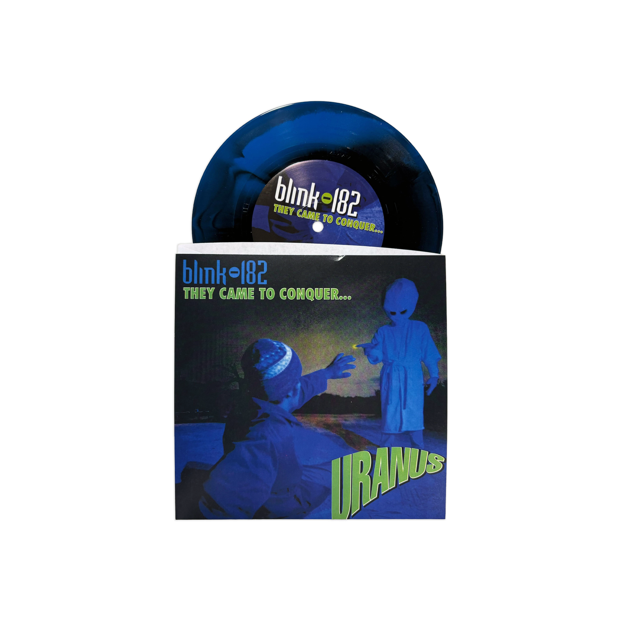 BLINK 182 ‘THEY CAME TO CONQUER URANUS’ 7" (Exclusive – Limited to 250, Blue & Black Swirl Vinyl)