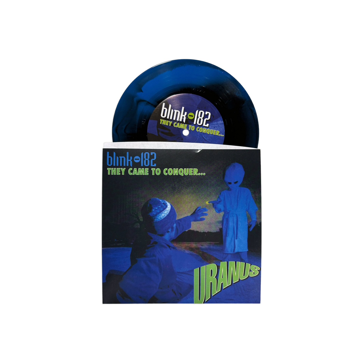 BLINK 182 ‘THEY CAME TO CONQUER URANUS’ 7" (Exclusive – Limited to 250, Blue & Black Swirl Vinyl)