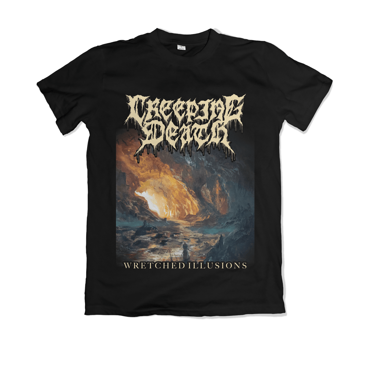 CREEPING DEATH WRETCHED ILLUSIONS ALBUM ART T-SHIRT