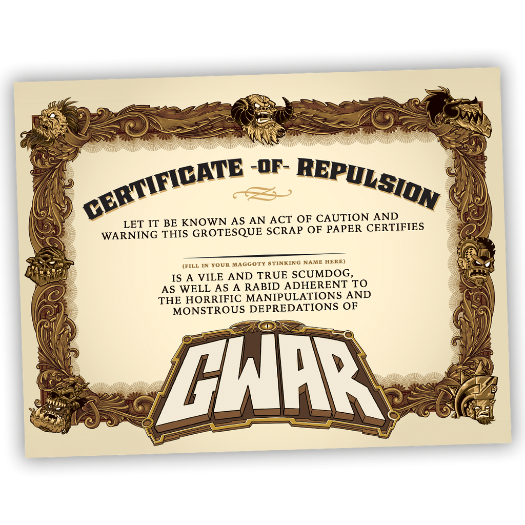 GWAR: 'THE RETURN OF GOR GOR' SIGNED PLATINUM EDITION COMIC BOOK + 'THE RETURN OF GOR GOR' LP (Limited Edition, Fruit Punch Vinyl)