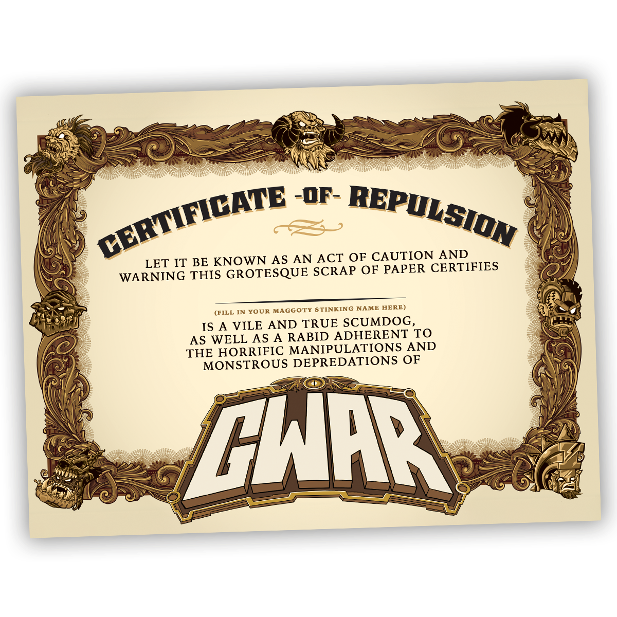 GWAR: 'THE RETURN OF GOR GOR' SIGNED PLATINUM EDITION COMIC BOOK + 'THE RETURN OF GOR GOR' LP (Limited Edition, Fruit Punch Vinyl)