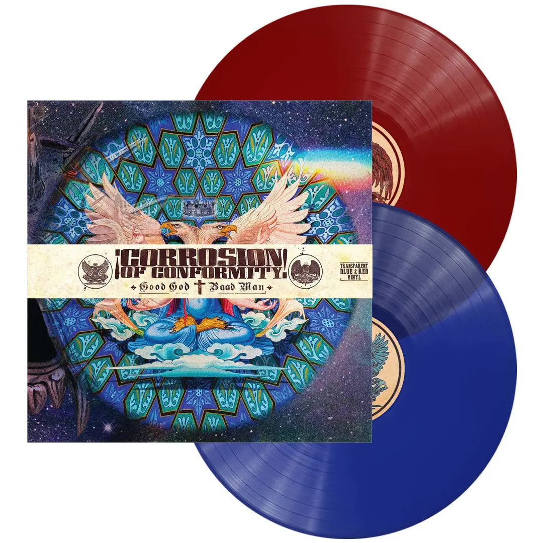 CORROSION OF CONFORMITY 'GOOD GOD/BAAD MAN' 2LP (Transparent Blue & Transparent Red Vinyl)