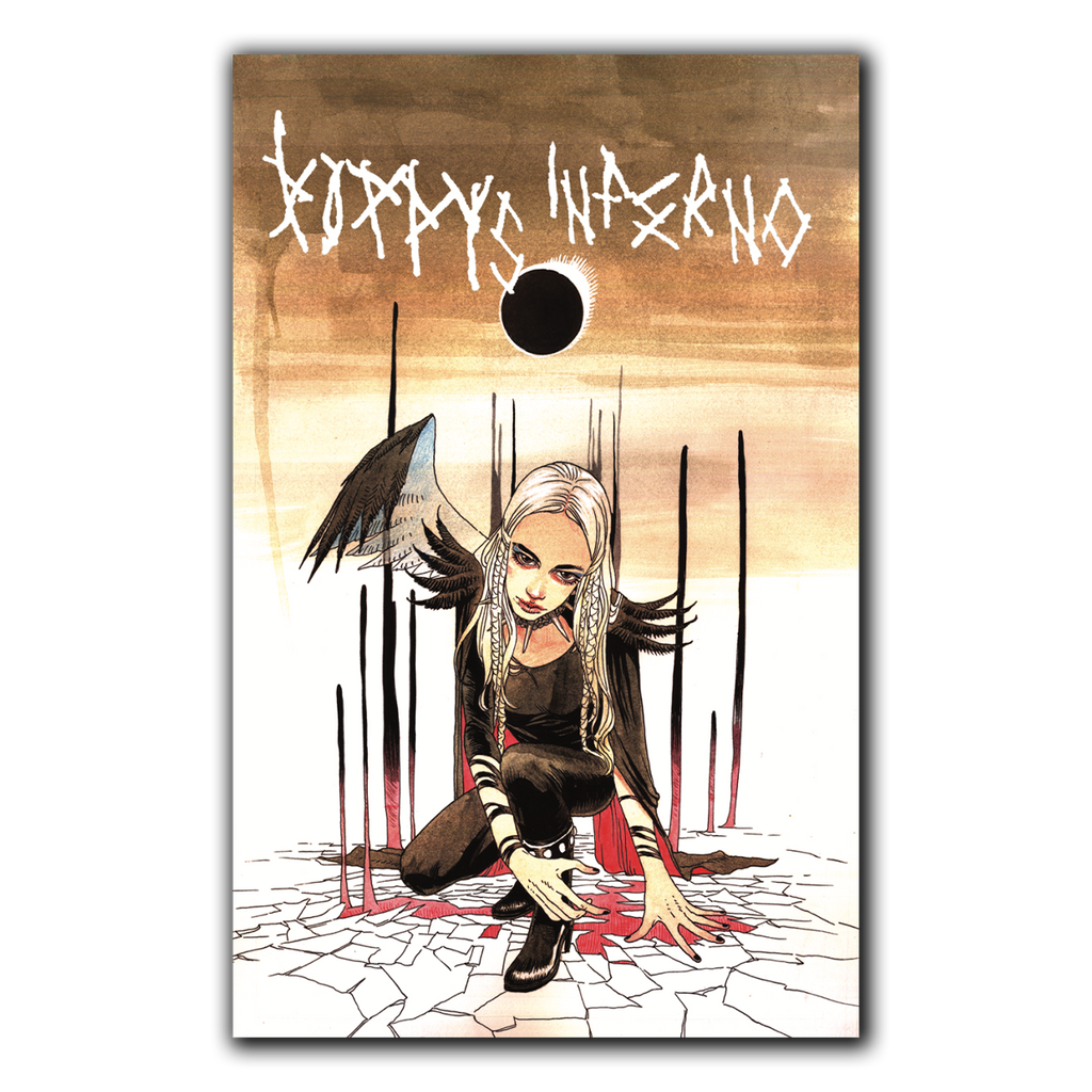POPPY: POPPY'S INFERNO VARIANT #1 - HARDCOVER + 'MUSIC TO SCREAM TO' LP (Limited Edition, Gray Swirl Vinyl)